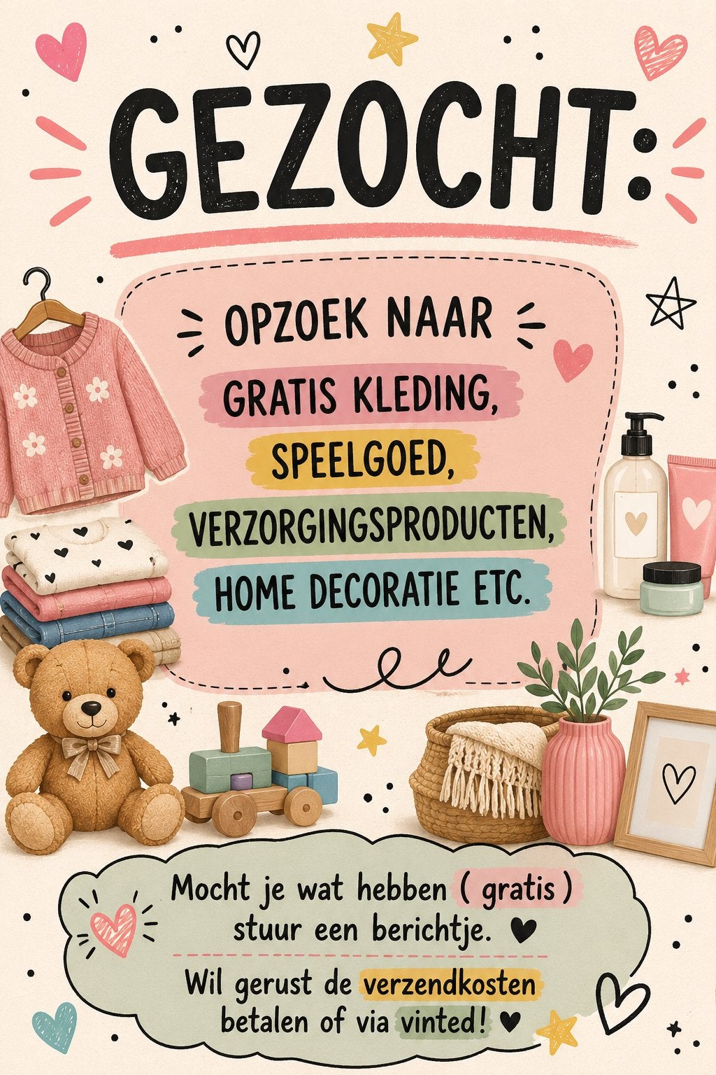rommelmarkt spullen gezocht, Ophalen, Zo goed als nieuw