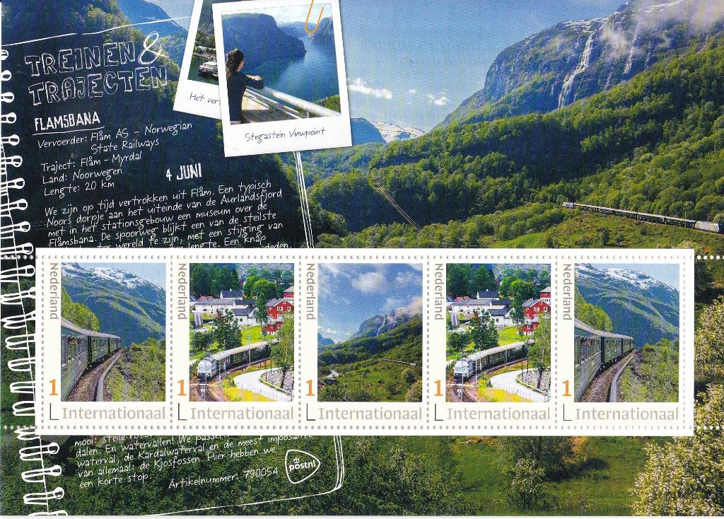 Treinen & Trajecten – Flamsbana - MNH, Postzegels en Munten, Postzegels | Nederland, Verzenden, Na 1940, Postfris