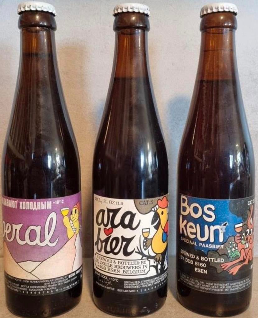 De Dolle Brouwers '86-'88: Oeral, Arabier & Boskeun, Ophalen of Verzenden, Zo goed als nieuw, Flesje(s), Overige merken