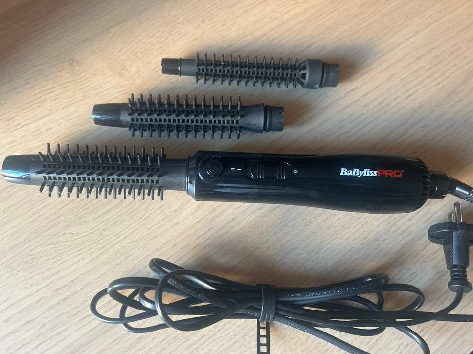BaByliss PRO Warme Luchtborstel met Opzetstukken, Witgoed en Apparatuur, Ophalen of Verzenden, Zo goed als nieuw, Haarverzorging