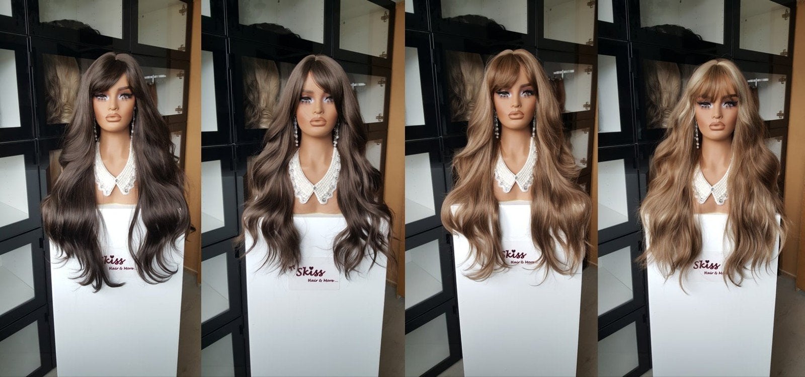 Nieuw - Pruik met Pony - Lok - Haar  - Wig - Pruiken -, Ophalen of Verzenden, Nieuw, Pruik of Haarverlenging