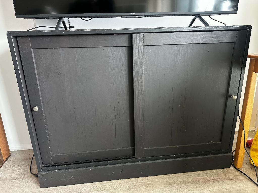 Black HAVSTA TV cabinet/storage unit, Ophalen, Gebruikt