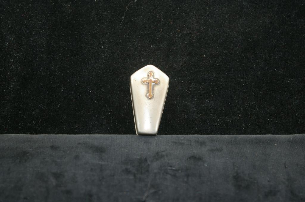 Zilverkleurige doodskist hangertje Jezus Christus, Ophalen of Verzenden