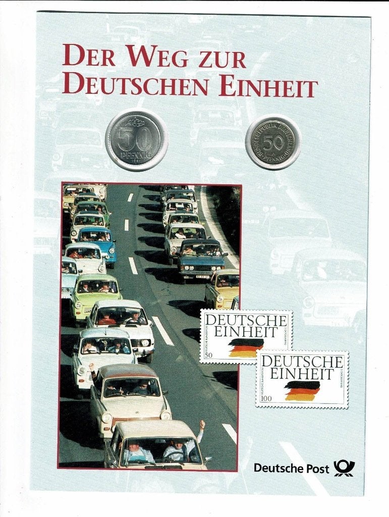Duitsland : Der Weg zur Deutschen Einheit - 50 en 50 Pfennig, Verzenden, Duitsland, Setje