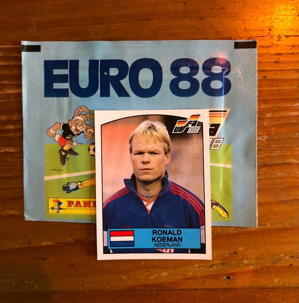 Panini Euro 88 - Ronald Koeman - perfecte conditie, Ophalen of Verzenden, Nieuw, Plaatje