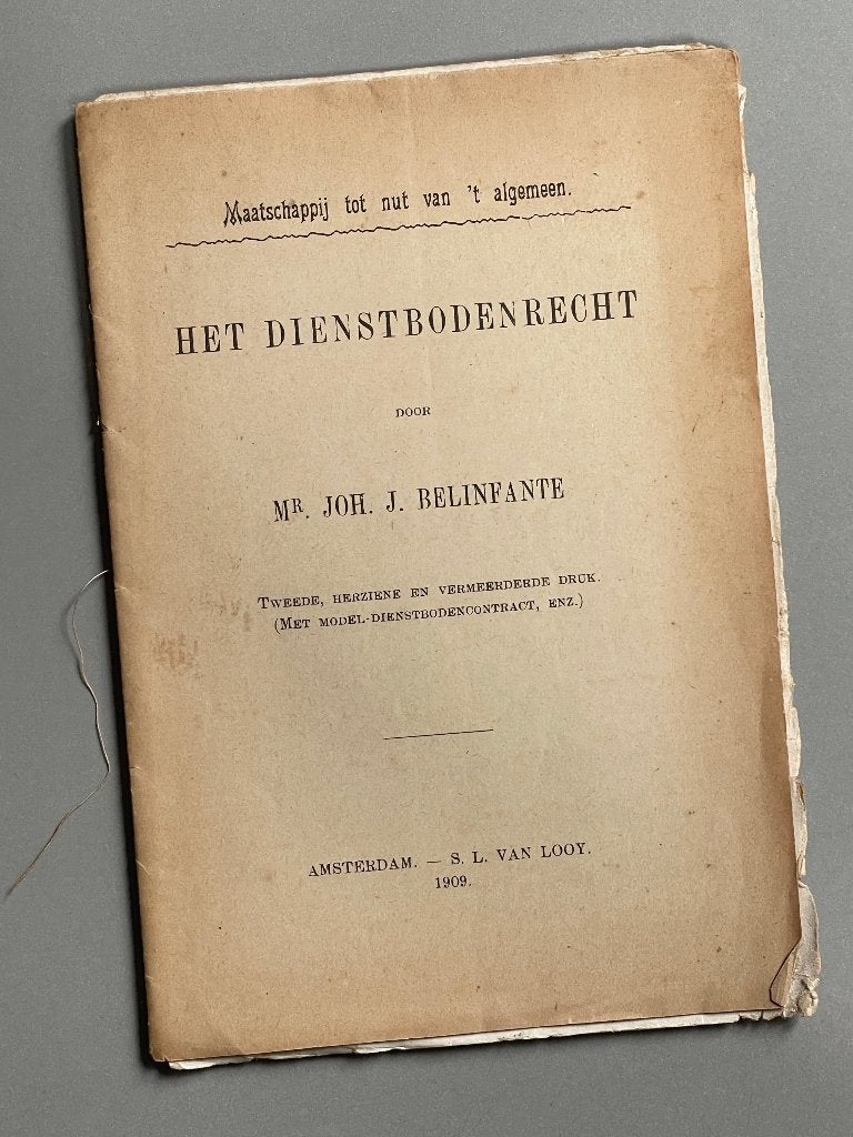 Het dienstbodenrecht (1909)
