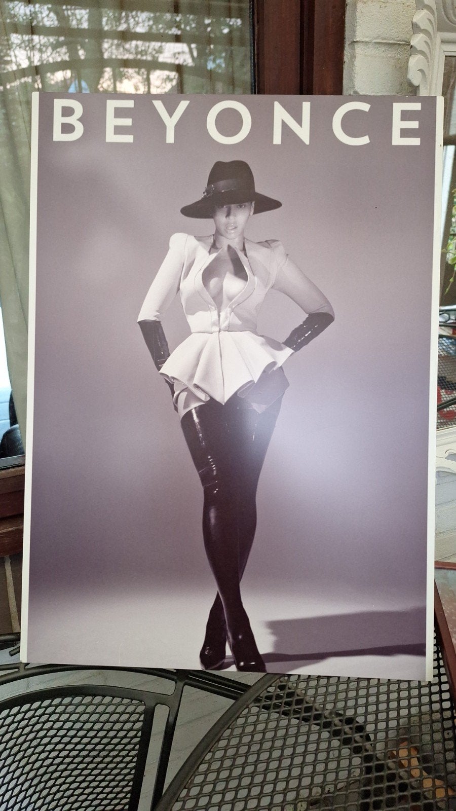 Beyoncé op plastic/ aluminium plaat/schilderij zwart/wit, Ophalen of Verzenden, Poster, Artwork of Schilderij