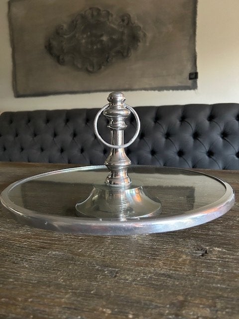 Riviera Maison cake standaard, Zo goed als nieuw, Met plateau, 37 cm, Ophalen