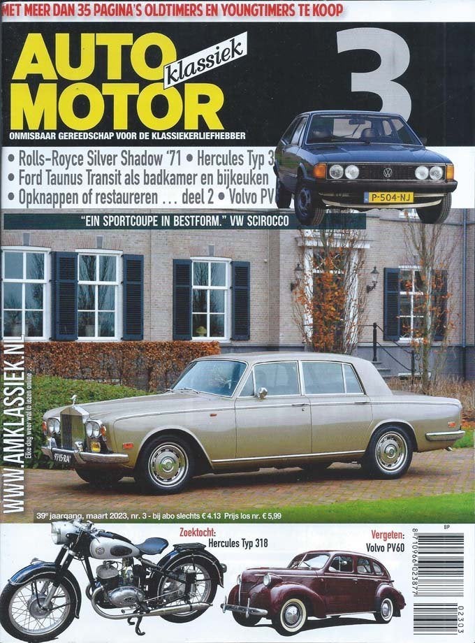 AMK 3 2023 : VW Scirocco GT - Rolls Royce Sliver Shadow, Ophalen of Verzenden, Gelezen, Algemeen