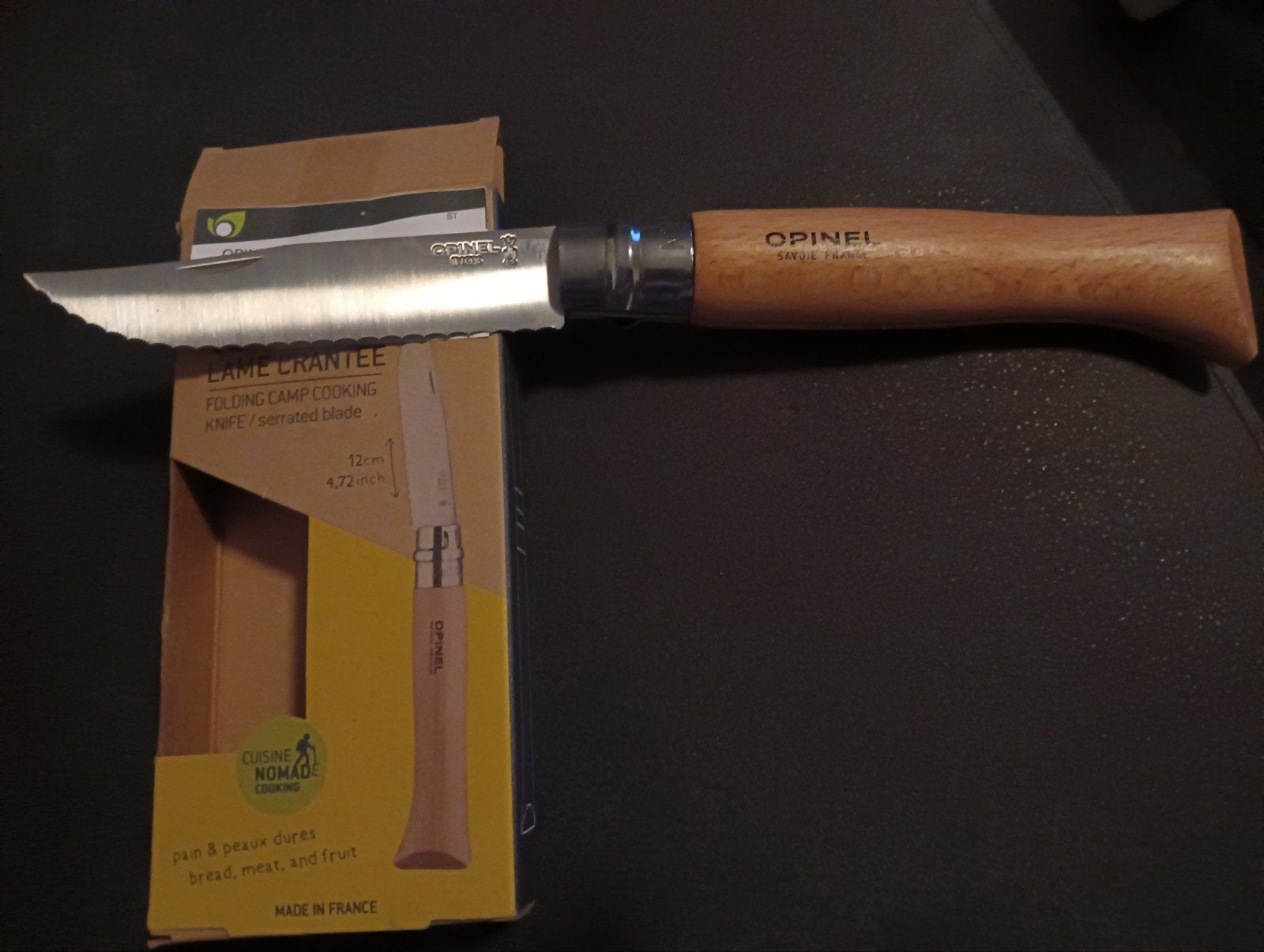 Opinel Zakmes - Gekarteld Lemmet - Kookmes, Geschikt voor snijden, Gereedschap of Toebehoren, Nieuw, Overige merken