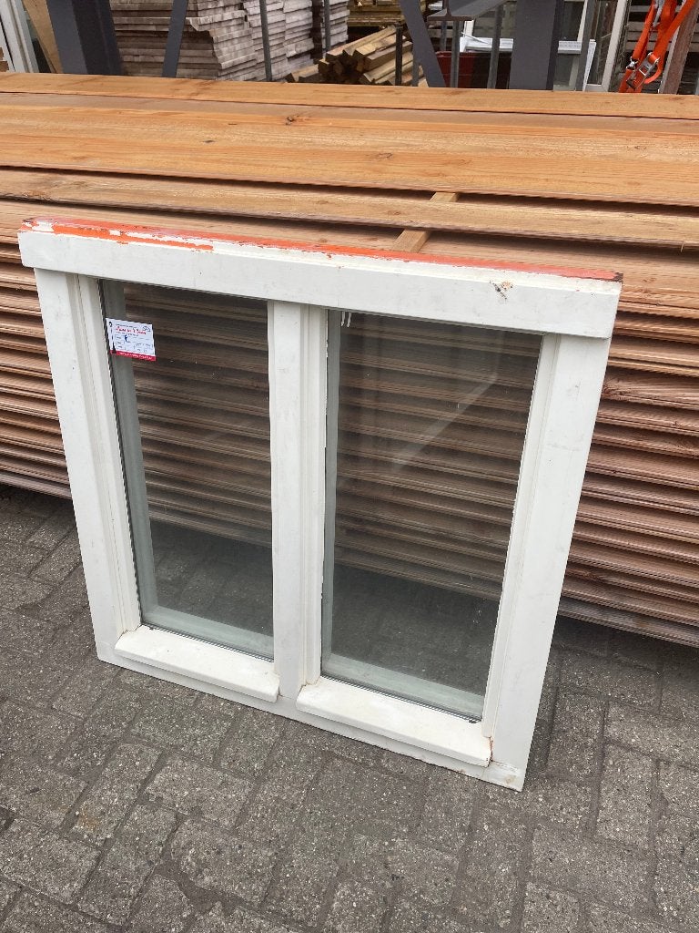DIV. vaste raamkozijnen MERBAU, Doe-het-zelf en Verbouw, Kozijnen en Schuifpuien, Gebruikt, Raamkozijn, Hout, 75 tot 150 cm, Ophalen