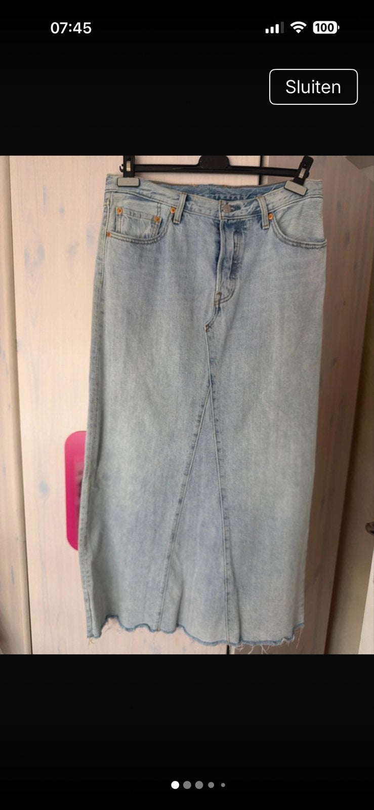 Levi's spijkerrok, lichtblauw, maat L, Kleding | Dames, Rokken, Maat 38/40 (M), Blauw, Ophalen of Verzenden, Zo goed als nieuw