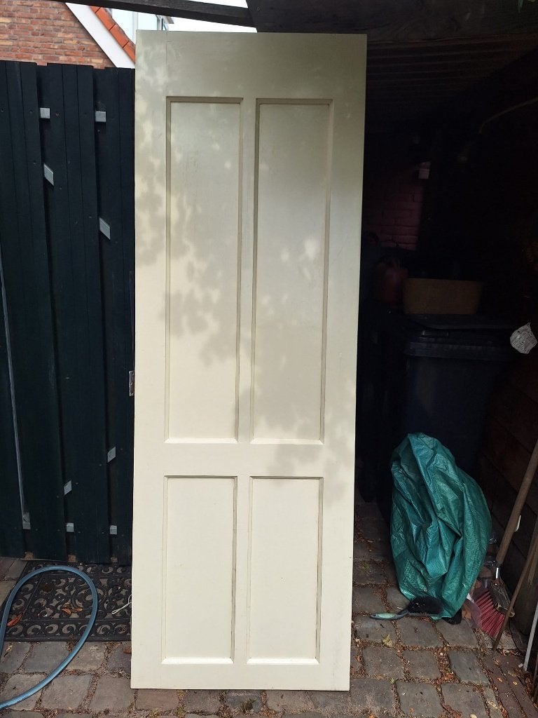 Massief houten deur, Ophalen, Gebruikt, Minder dan 80 cm, Binnendeur