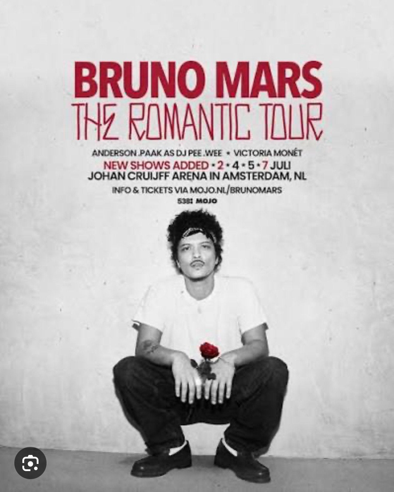 Bruno Mars - vak 128 Platinum 2 tickets zondag 5 Juli, Tickets en Kaartjes, Concerten | Pop
