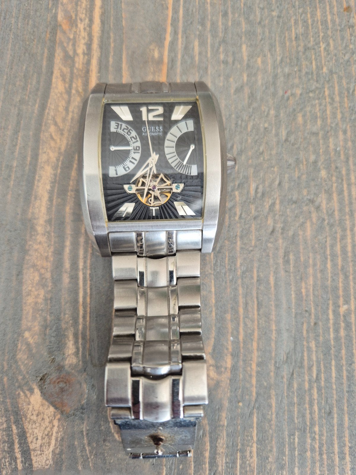 Guess Automatic Herenhorloge Staal, Ophalen of Verzenden