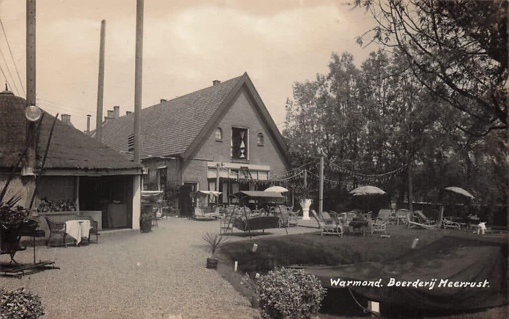 AN290 Fotokaart Warmond Boerderij Meerrust 1938, Verzamelen, Verzenden, 1920 tot 1940, Gelopen, Zuid-Holland