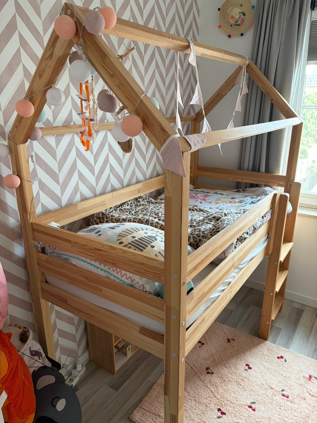 Halfhoogslaper/ kleuterbed (Pepe, Petit Puk), Ophalen, Zo goed als nieuw, Halfhoogslaper