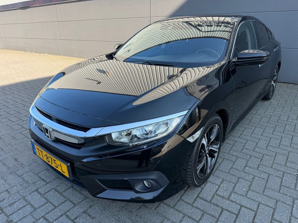 Honda Civic 1.5 i-VTEC Elegance182PK*1eEigenaar*Automaat*Cam, Euro 6, 4 cilinders, Zwart, Origineel Nederlands