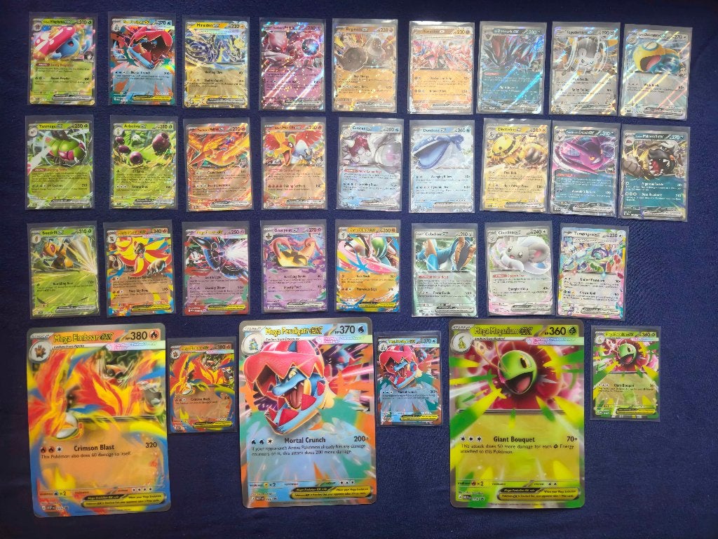 Pokémon ex Kaarten Bundel – 29 ex + 3 Jumbo ex Kaarten, Ophalen, Zo goed als nieuw, Losse kaart, Foil