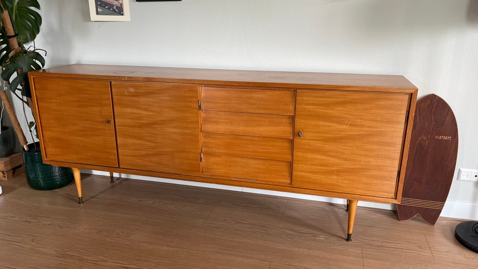 Vintage Dressoir, Ophalen, Gebruikt, Vintage, 200 cm of meer