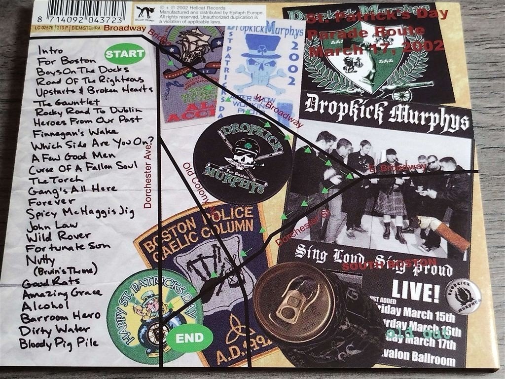 Dropkick Murphys ‎– Live On St. Patrick\'s Day, Ophalen of Verzenden, Zo goed als nieuw, Poprock