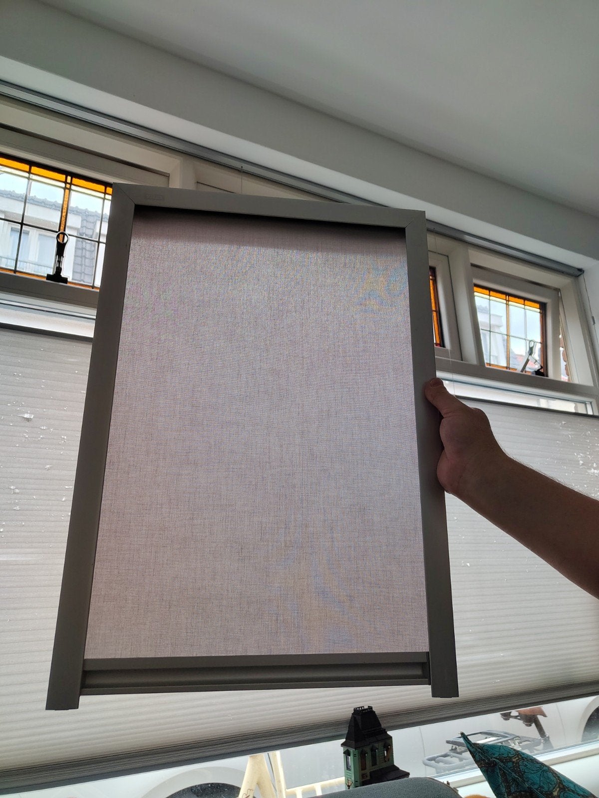 Velux dakraam rolgordijn transparant.  GGL 102, Rolgordijn, Ophalen, Rolgordijn