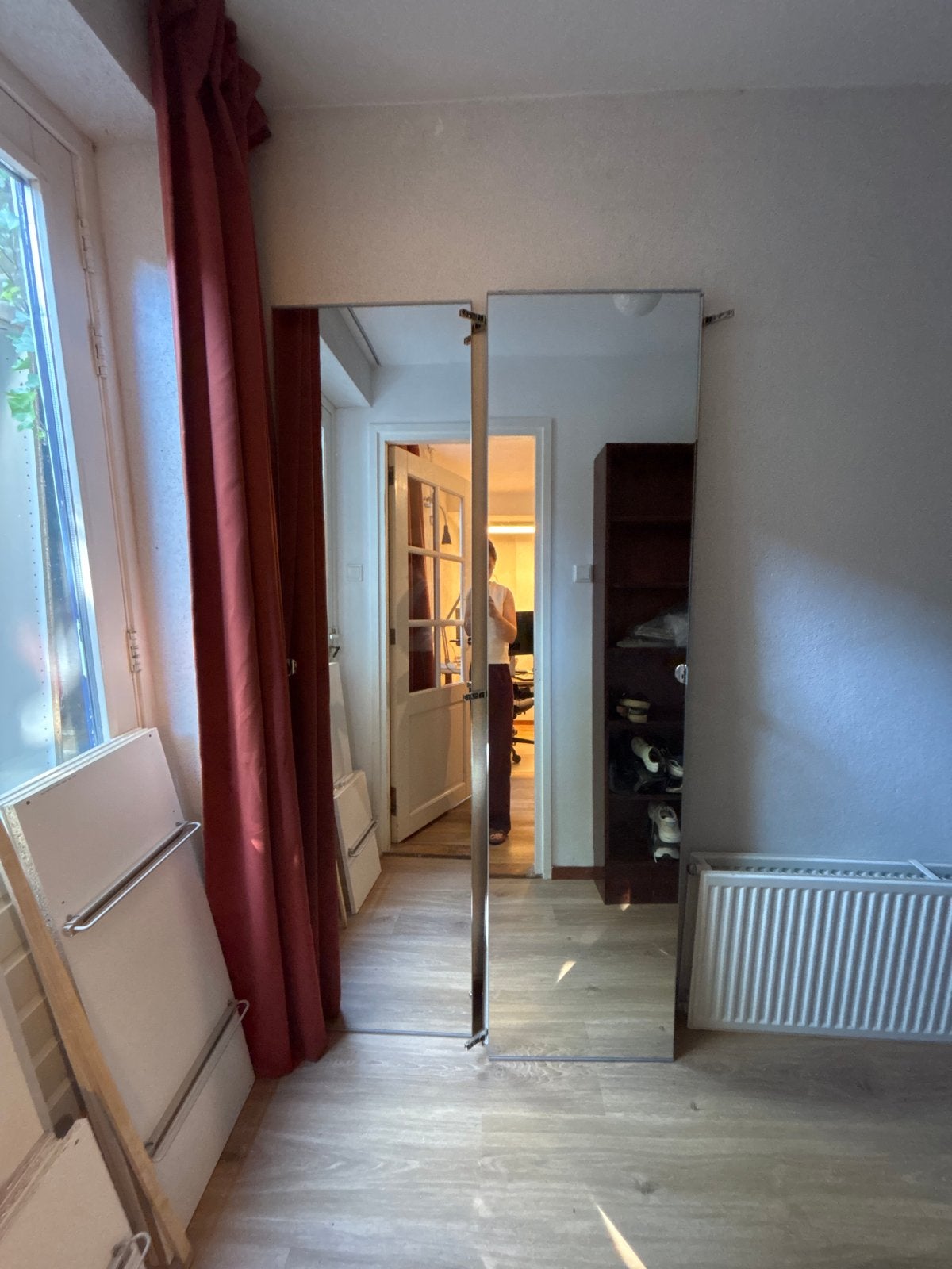 Drie lage Pax spiegeldeuren, Huis en Inrichting, Ophalen, Minder dan 50 cm, Gebruikt, 150 tot 200 cm