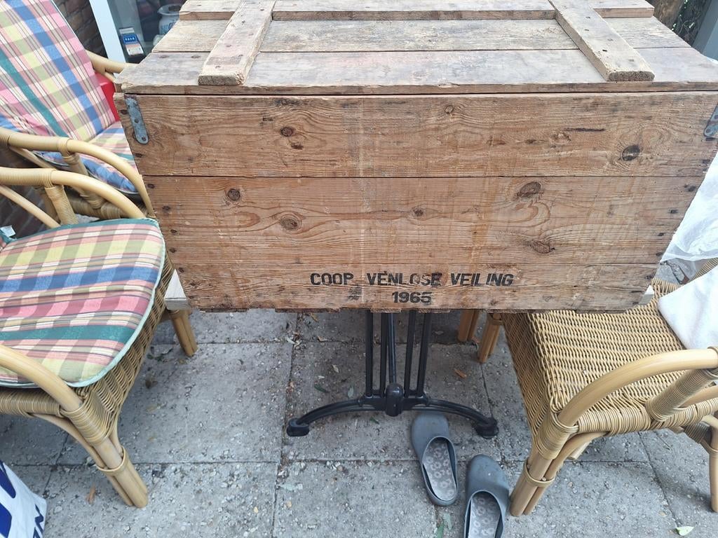 Vintage Venlose Veilingkist 1965 - Decoratieve Houten Kist, Ophalen
