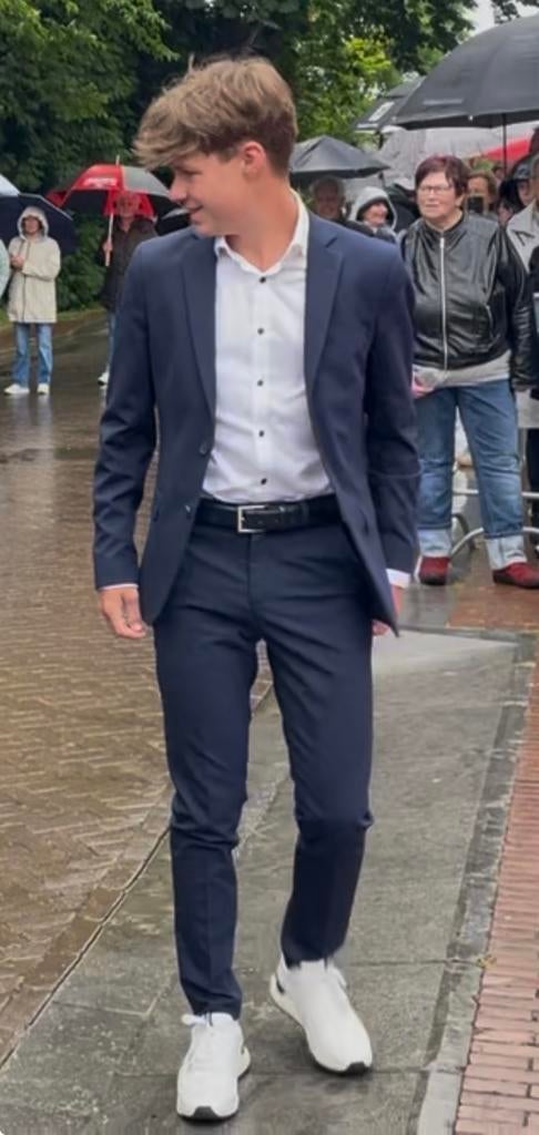 Stijlvol Donkerblauw Pak van Selected Homme, Ophalen of Verzenden, Zo goed als nieuw, Maat 46 (S) of kleiner, Blauw