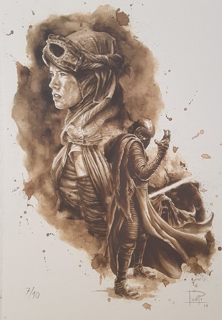 Koffietekening  - Star Wars scenario - Certificaat, Ophalen of Verzenden, Nieuw, Overige typen