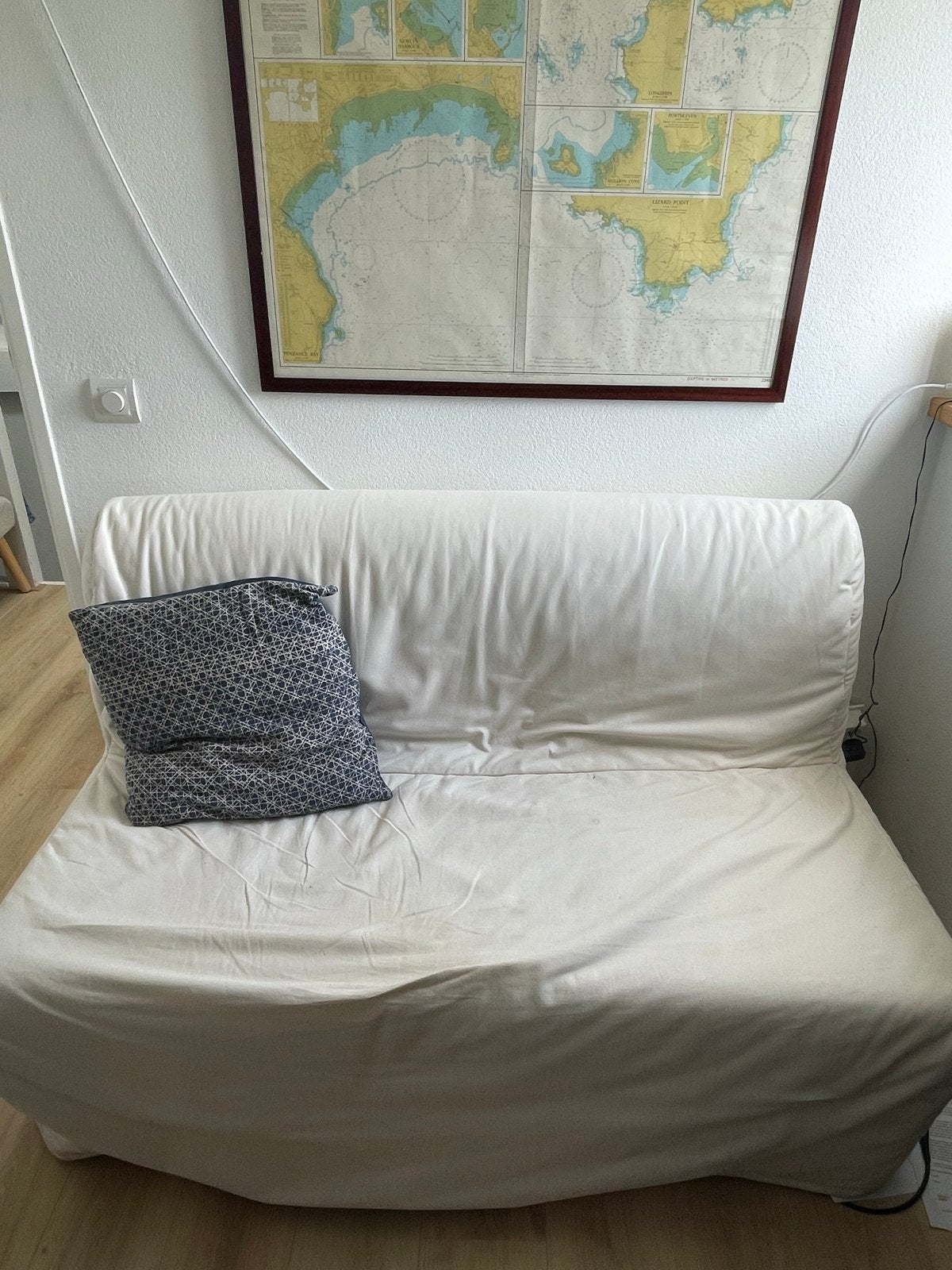 IKEA Lycksele Lövås slaapbank - Zo goed als nieuw, Ophalen, Wit, Tweepersoons, 140 cm