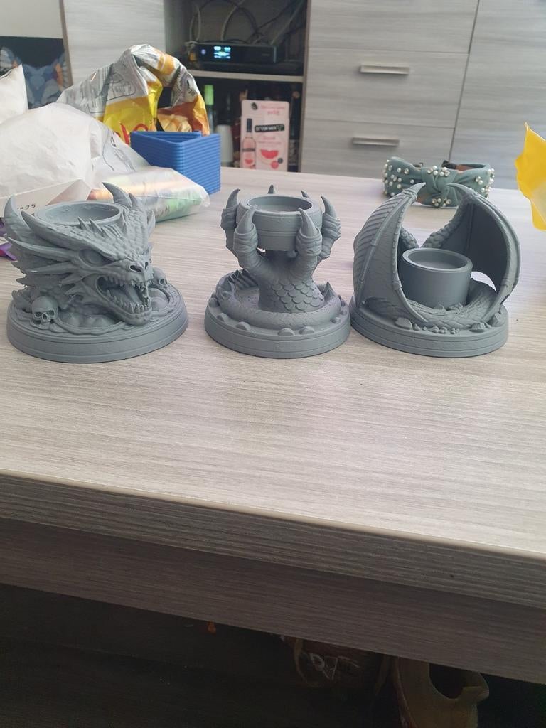 Set van 3 draken theelichthouders, Ophalen