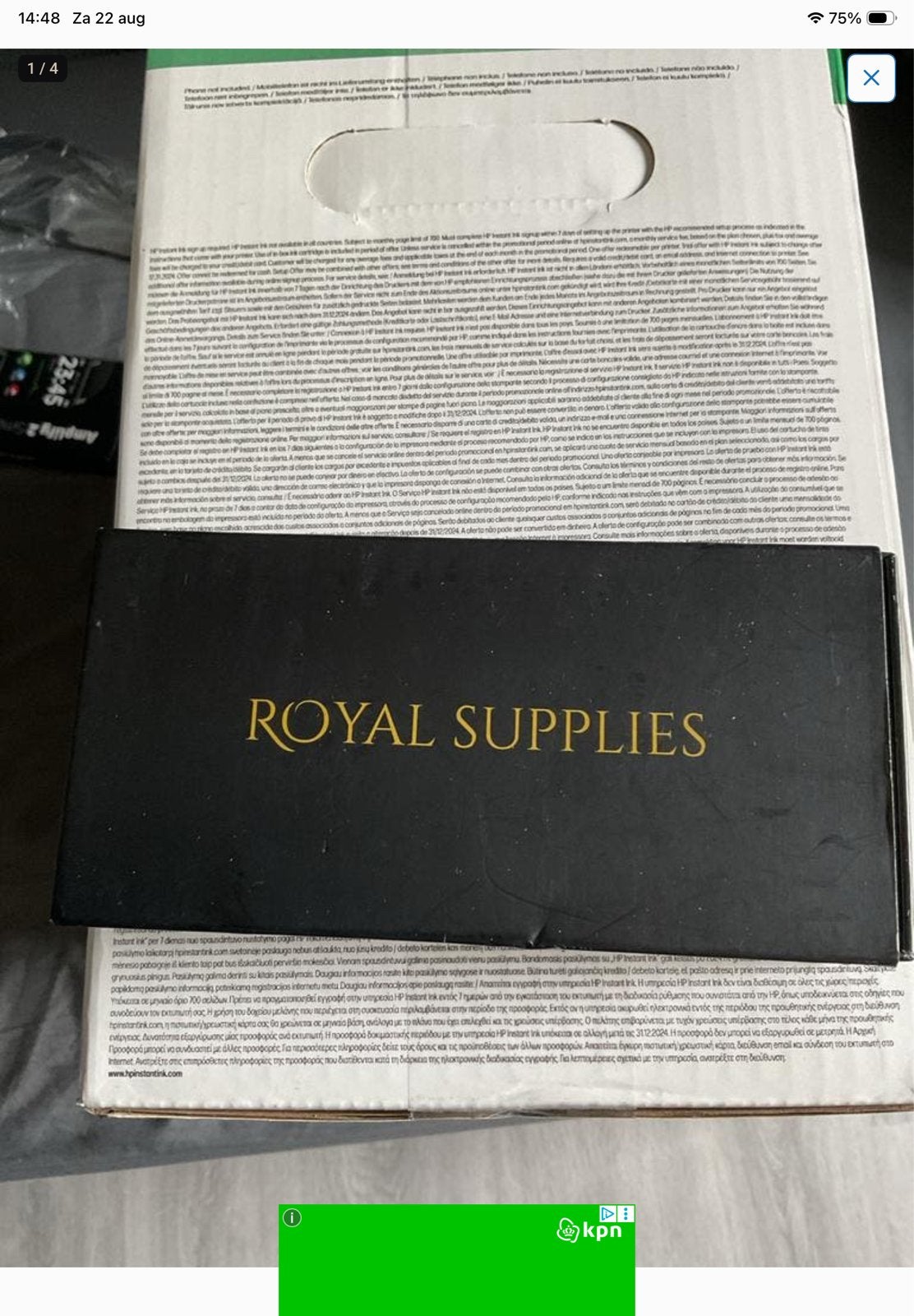 Royal Supplies Smartwatch - Zwart, Nieuw in doos, Hartslag, Zwart, Nieuw, Ophalen of Verzenden