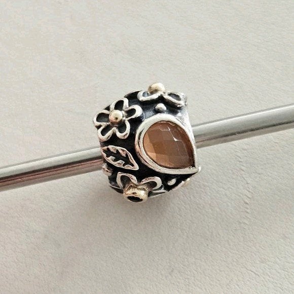 Pandora "Dew Drops On Flowers" 790540MSO, Sieraden, Tassen en Uiterlijk, Bedels, Ophalen of Verzenden, Zo goed als nieuw, Zilver