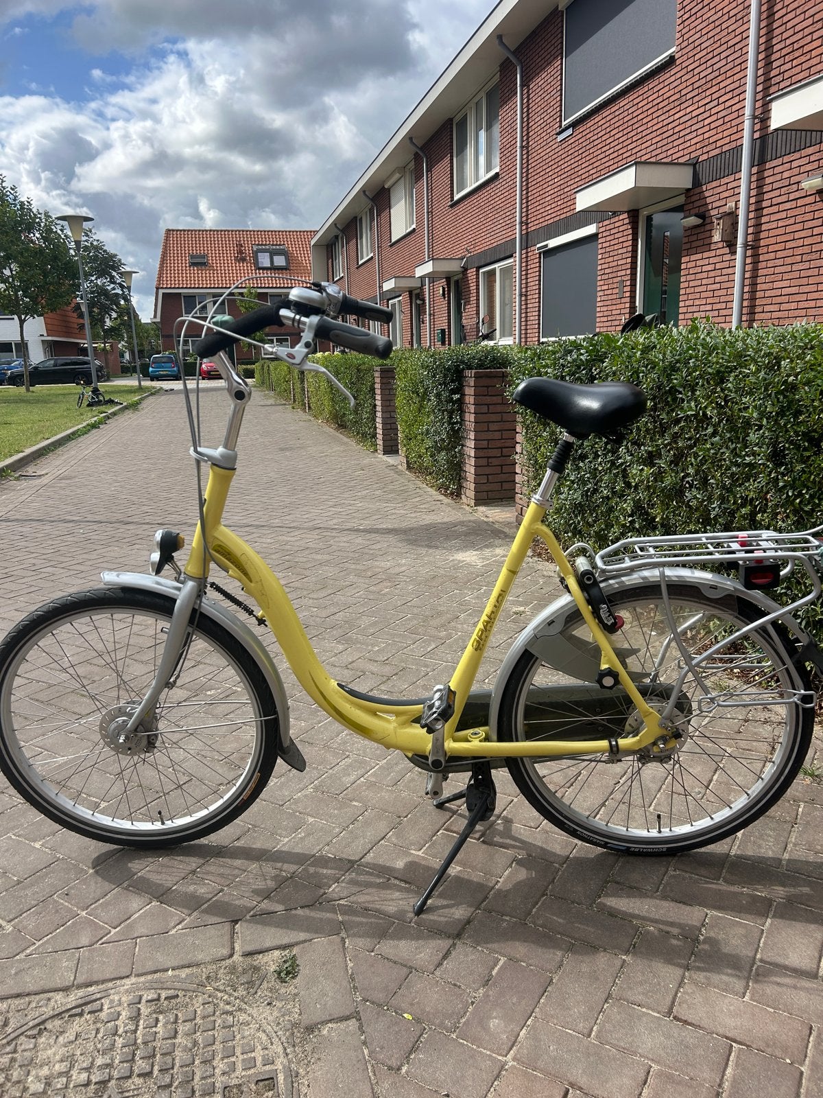 Sparta Trendy Amazone Moederfiets - Geel, Fietsen en Brommers, Fietsen | Dames | Moederfietsen, Ophalen, Sparta, Dubbele standaard