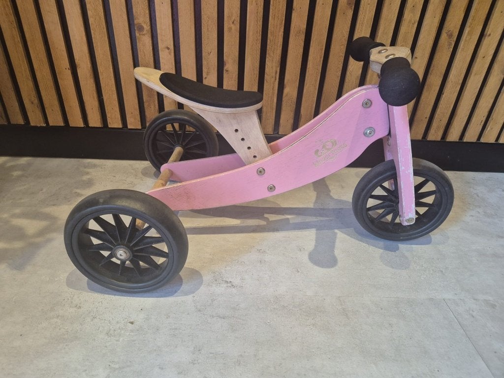 Kinderfeets Tiny Tot 2 in 1 loopfiets / driewieler roze, Ophalen, Gebruikt, Loopfiets