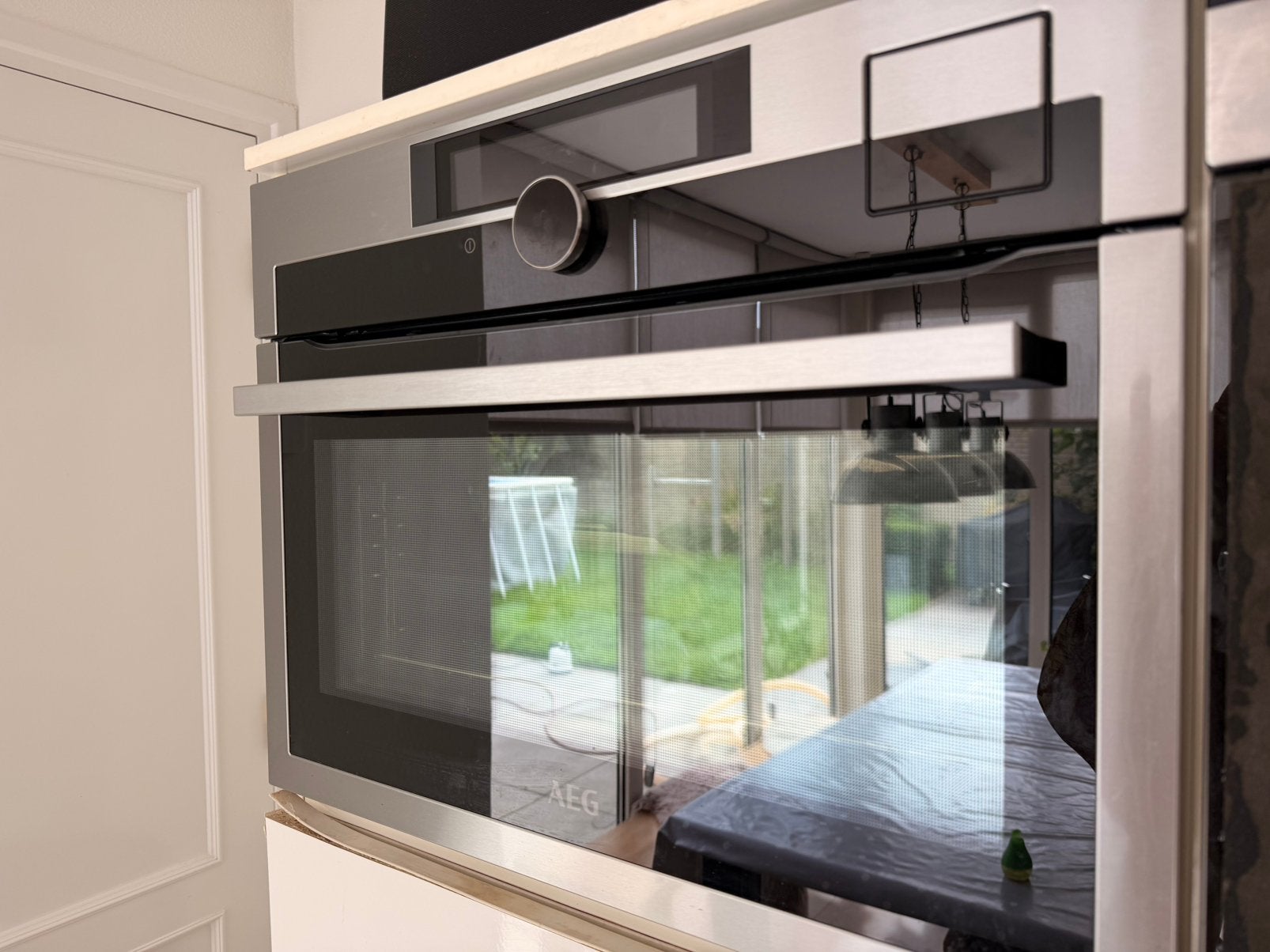 AEG SteamPro KSE892220M Combi-stoomoven 45 cm, Ophalen, Zo goed als nieuw