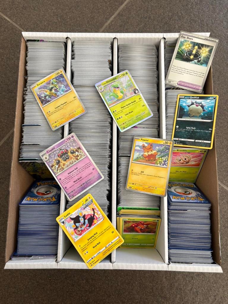 Pokemonkaarten bulk 1000 stuks identiek, Ophalen of Verzenden, Zo goed als nieuw, Meerdere kaarten