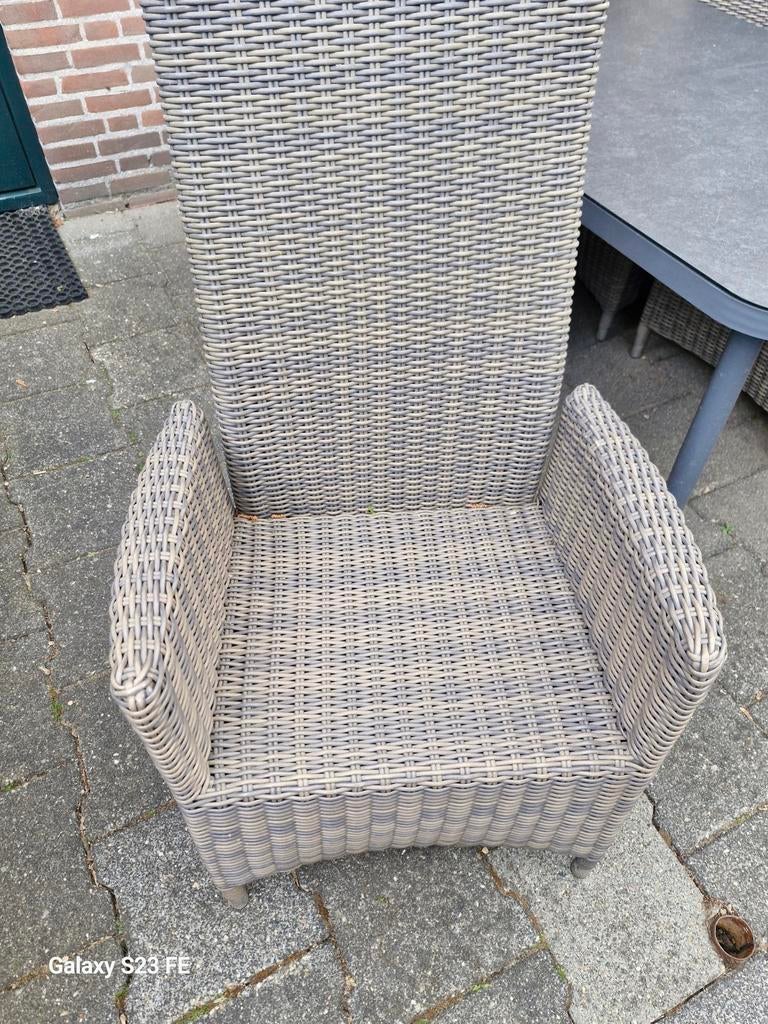 4 Royal lifestyle tuinstoelen, Tuin en Terras, Tuinstoelen, Ophalen, Gebruikt, Kunststof, Verstelbaar