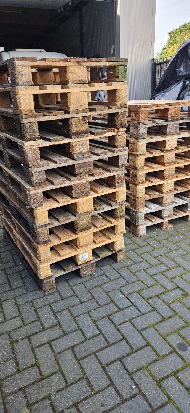 Euro pallets 20 stuks en blokpallets  helemaal dicht 32stuks, Ophalen of Verzenden, Zo goed als nieuw, 50 mm of meer, Pallet