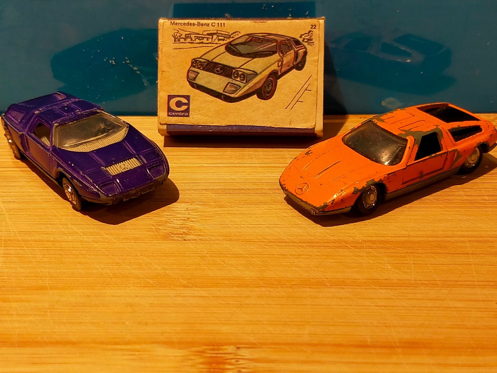 Mercedes C111 Schuco en Playart 1:66  gratis luciferdoosj, Ophalen of Verzenden, Gebruikt, Auto, Schuco