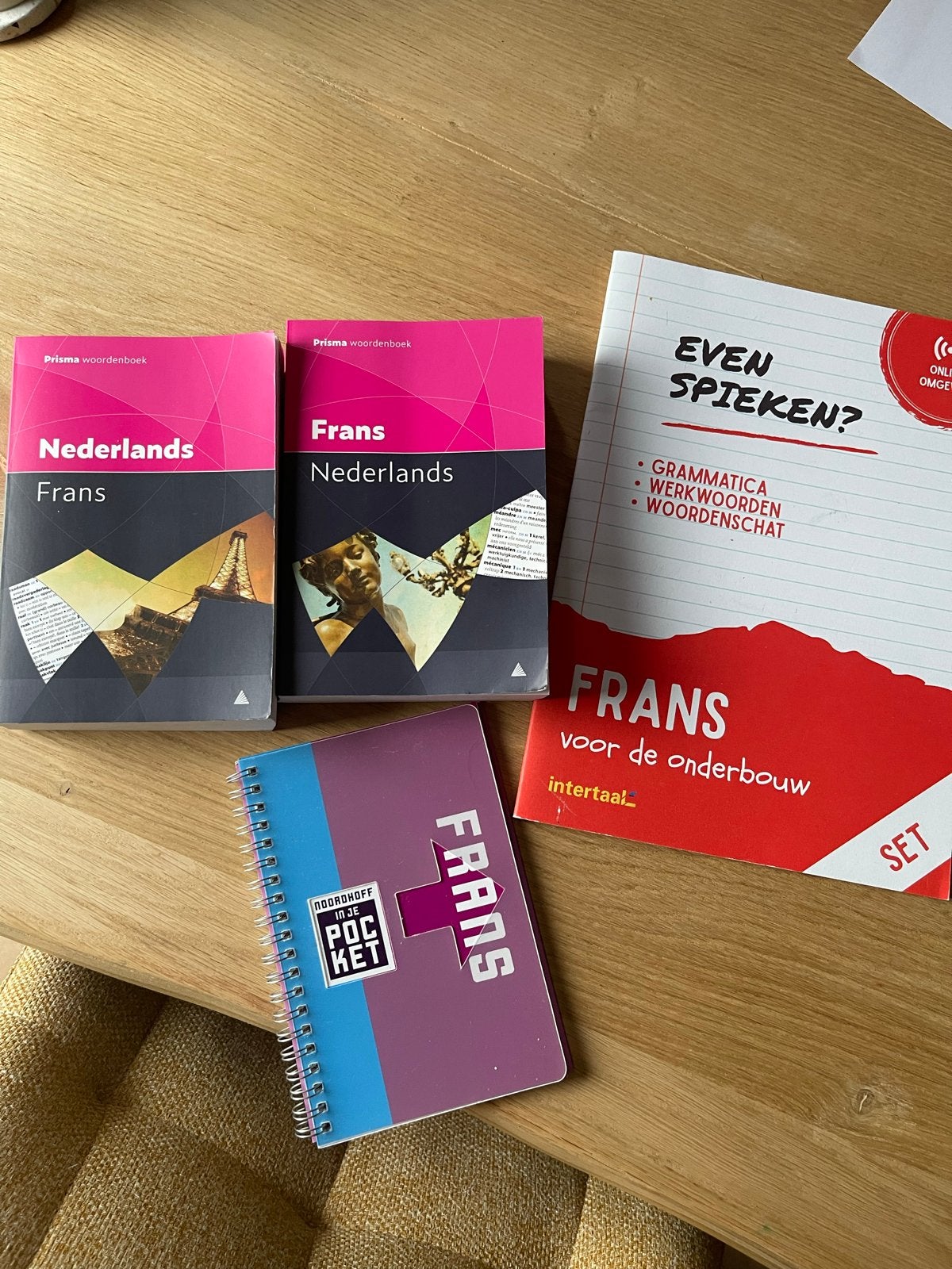 Frans leermiddelen set: woordenboeken, grammatica, woordenli, Ophalen of Verzenden, Zo goed als nieuw, Non-fictie