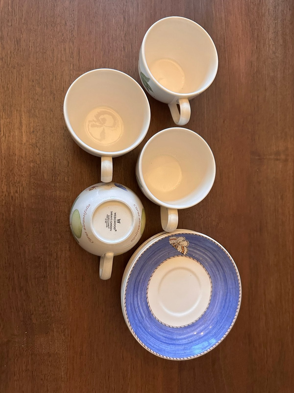 Wedgwood Sarah's Garden Kopjes en Schotels, Ophalen, Klassiek, Zo goed als nieuw, Kop(pen) en/of Schotel(s)