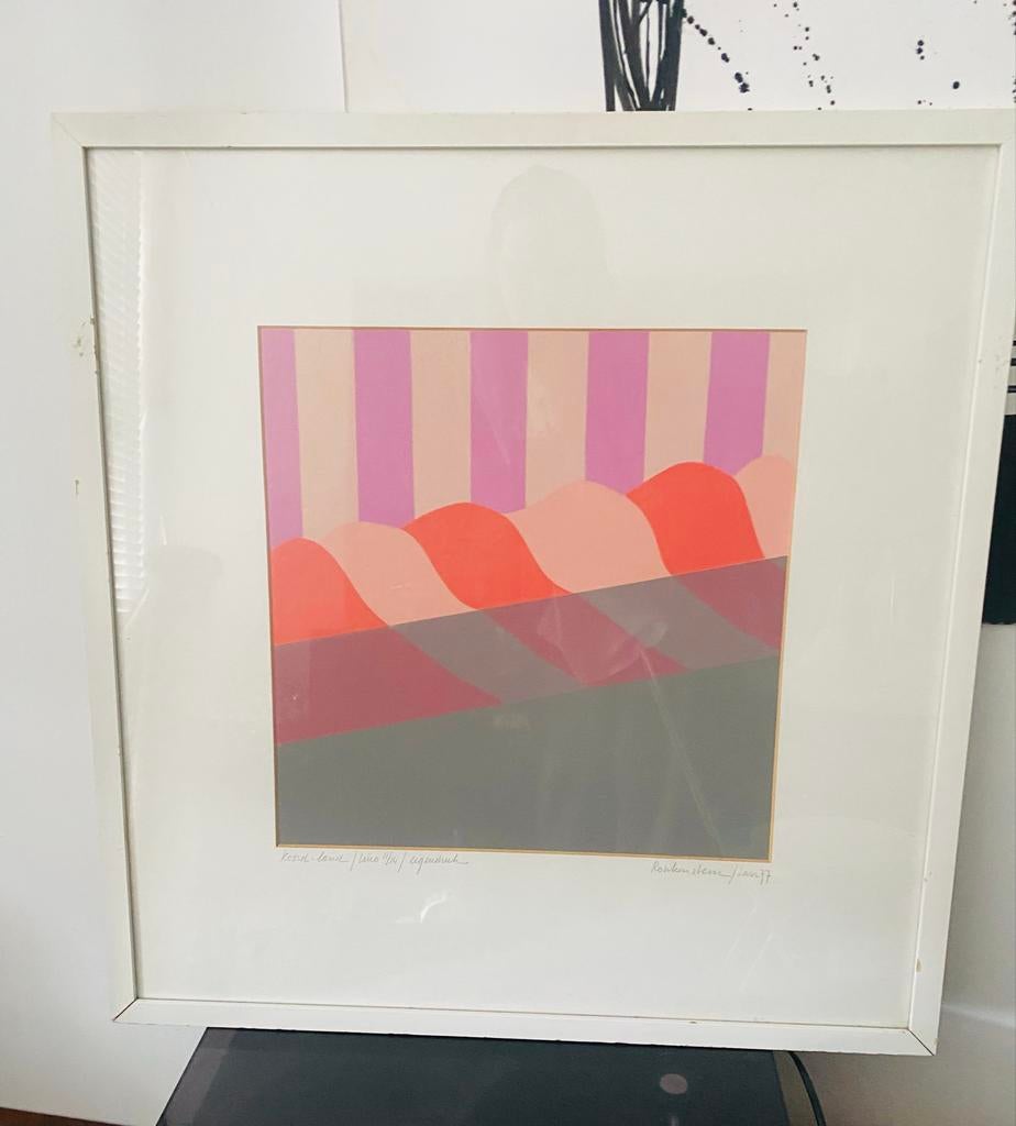 Harr Scheffer, Kleurlino, 1977 gesigneerd en genummerd, Ophalen