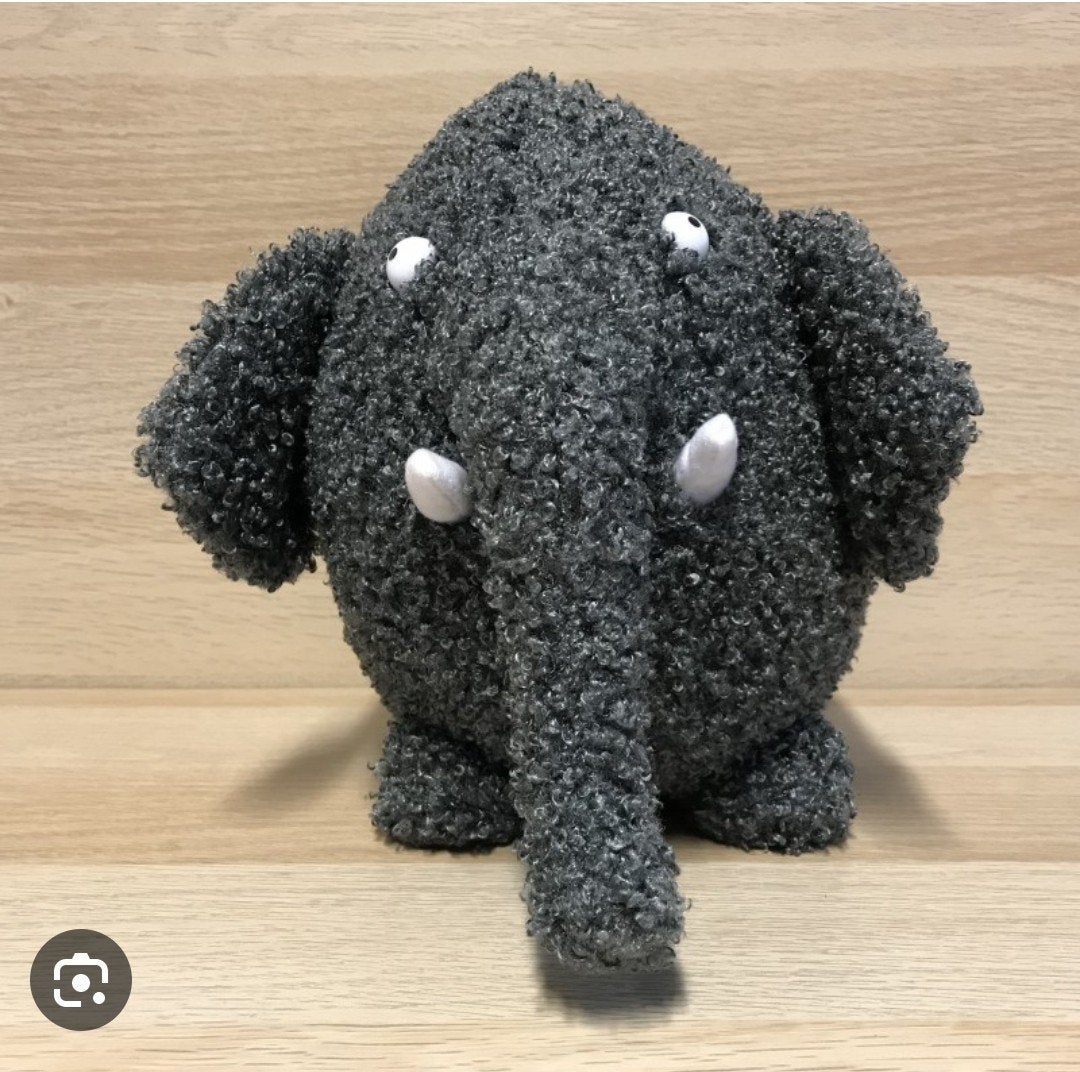 Ollie Olifant Knuffel - Zacht en Grijs, Grijs, Ophalen of Verzenden, Zo goed als nieuw, Middelgroot (20 tot 80 cm)