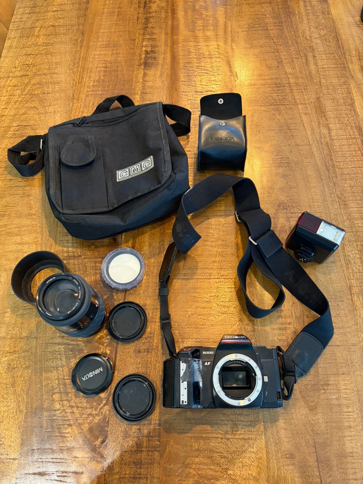 Complete Minolta 5000 AF analoge cameraset, Ophalen, Gebruikt, Spiegelreflex, Minolta