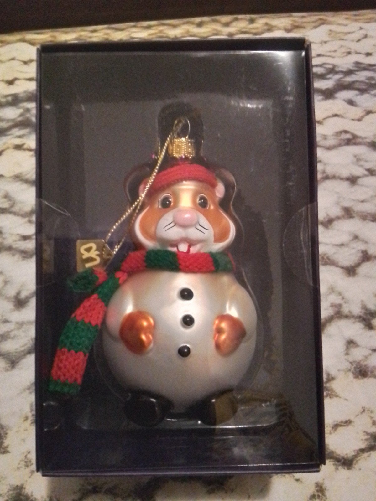 Nieuwe ah hamster kerstballen en piek GEEN PAARSE KERSTBAL H, Diversen, Ophalen of Verzenden