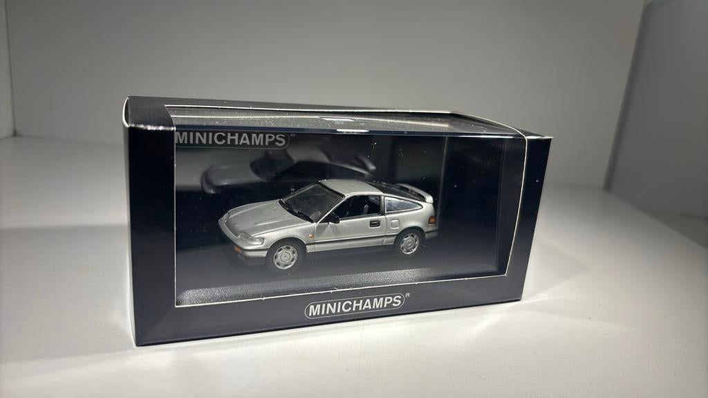 Honda crx zilver minichamps 1.43, Auto, Ophalen of Verzenden, MiniChamps, A
