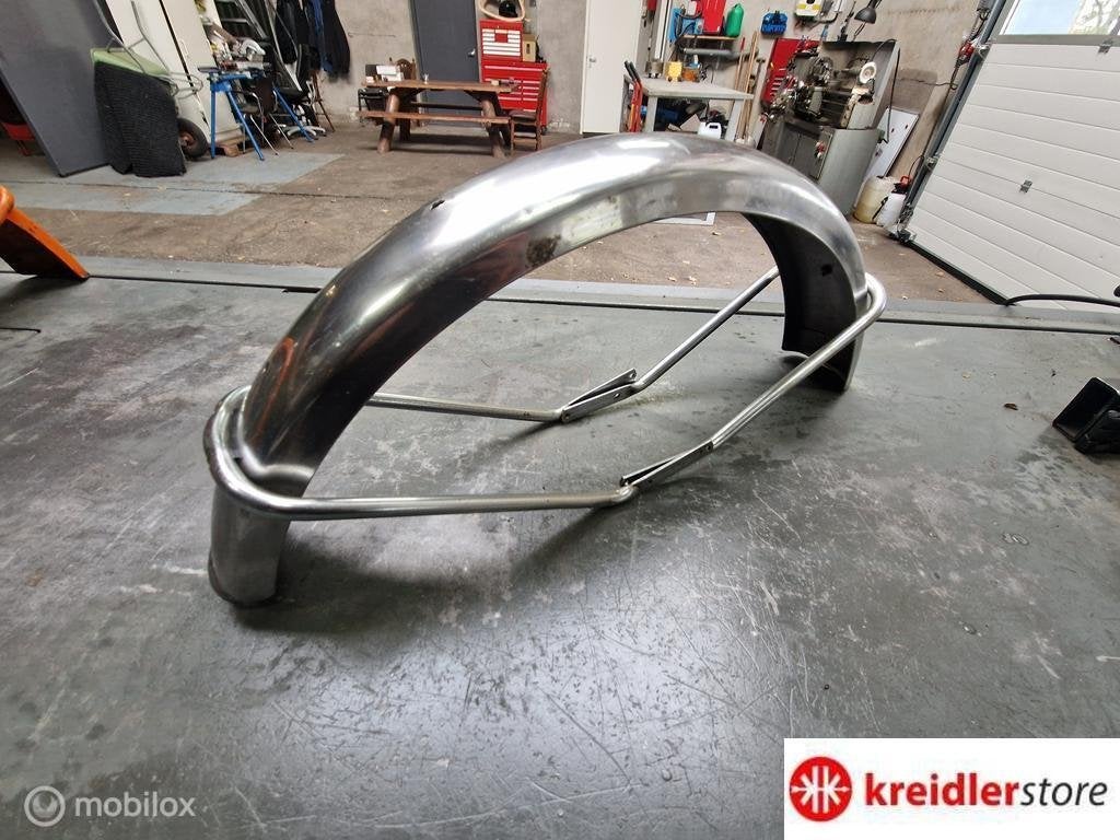 Kreidler voorspatbord 17 inch RVS origineel 1973-1982, Gebruikt, Kreidler, Ophalen of Verzenden, Kreidler