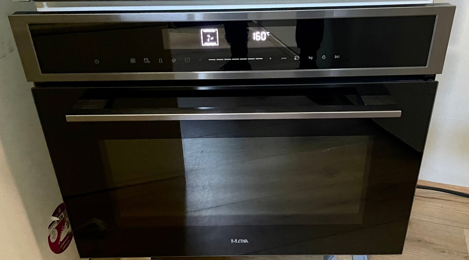 ZGAN!! ETNA inbouw Combi oven/Magnetron CM250RVS, Combimagnetron, Hete lucht, Ophalen of Verzenden, Zo goed als nieuw